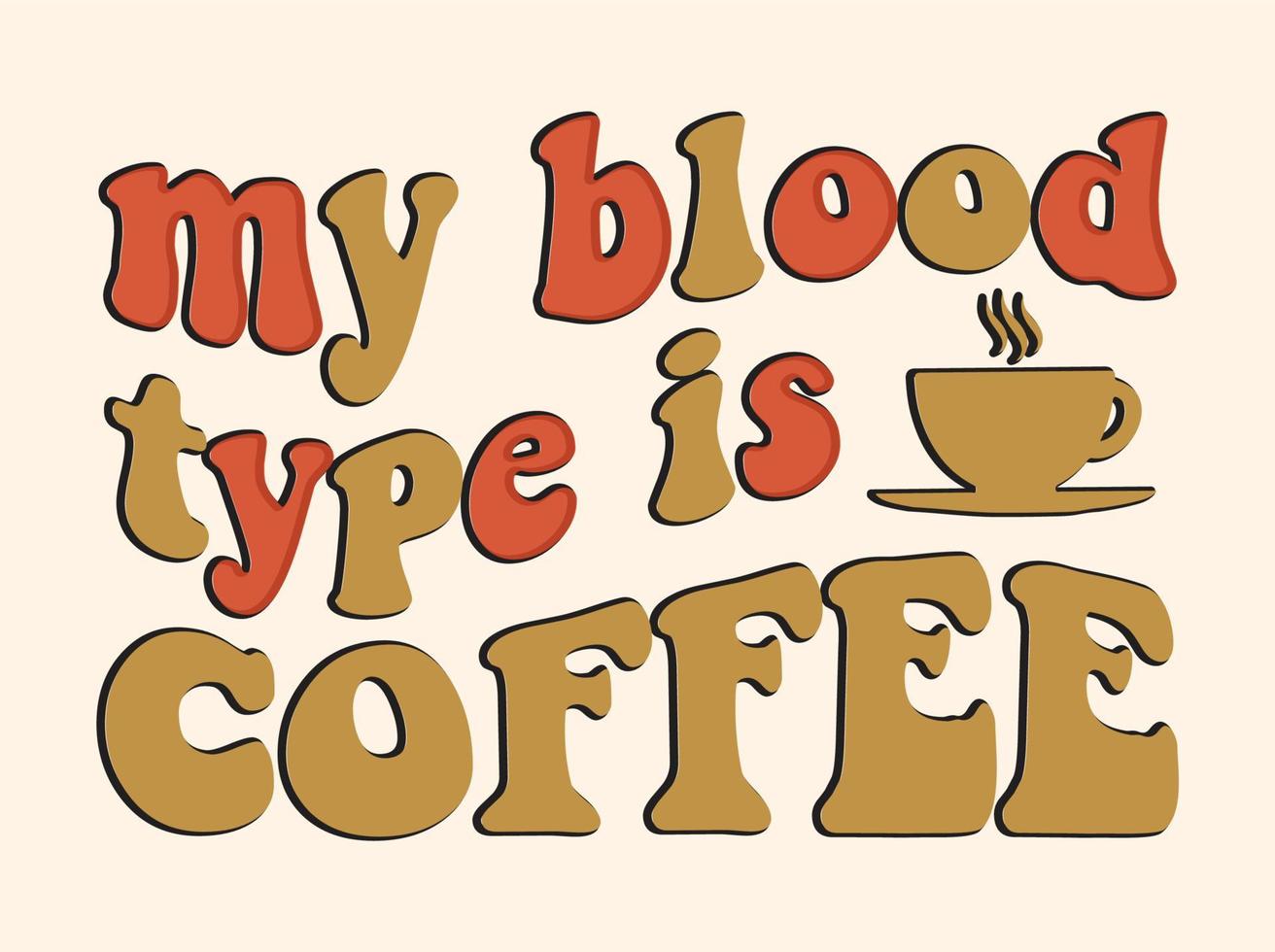 modieus koffie t-shirt ontwerp, wijnoogst typografie en belettering kunst, retro leuze vector