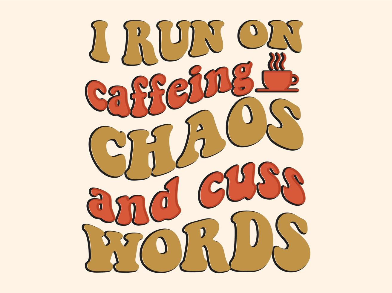 modieus koffie t-shirt ontwerp, wijnoogst typografie en belettering kunst, retro leuze vector