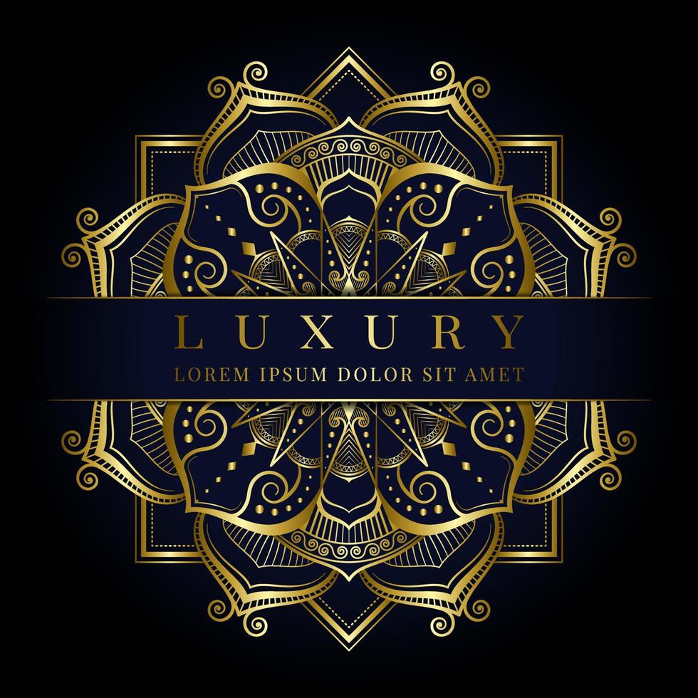 luxe mandala gouden achtergrond vector