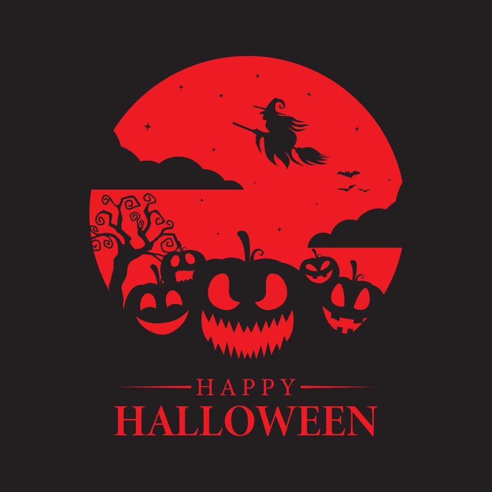 vector illustratie van gelukkig halloween ontwerp