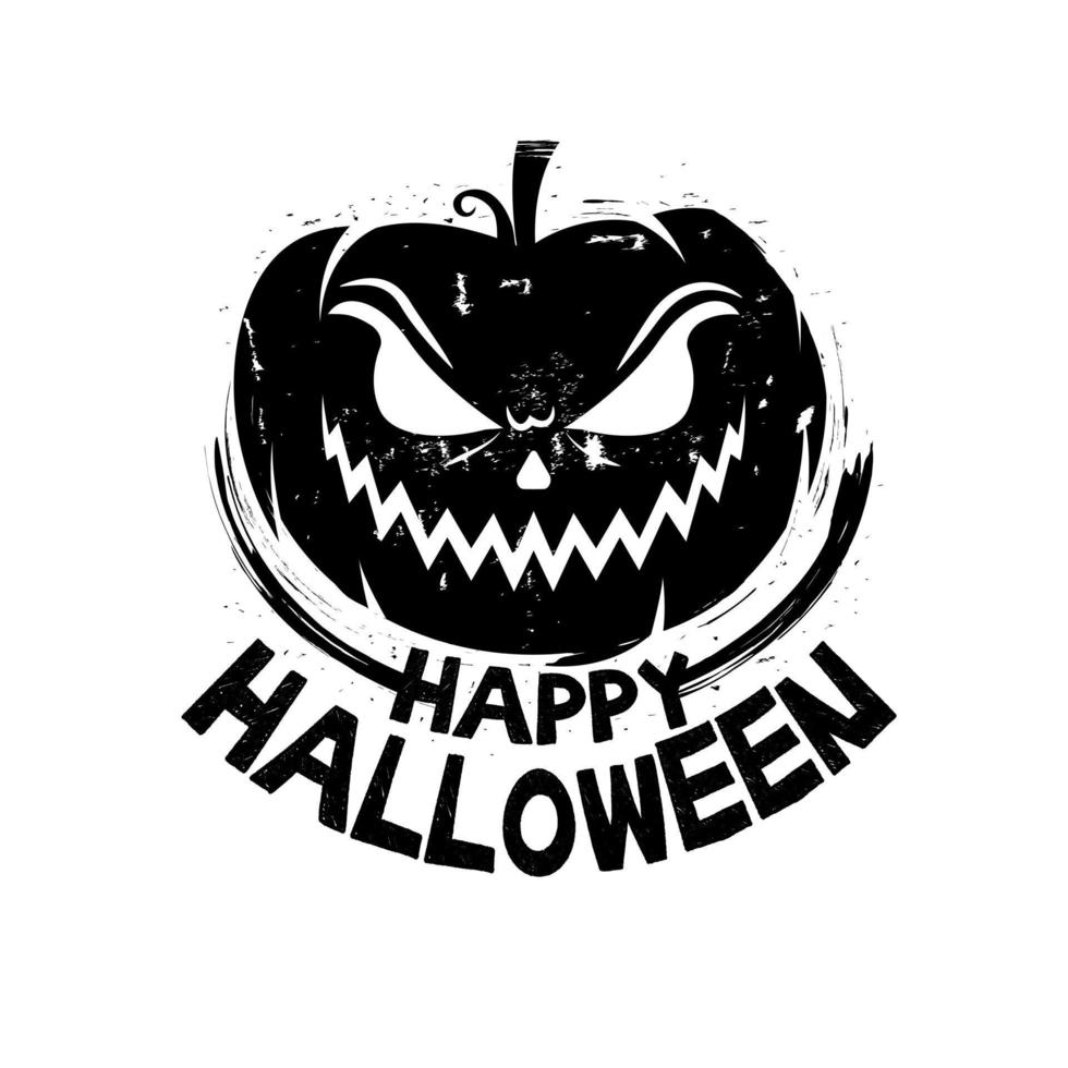 halloween pompoen logo. gelukkig halloween logo vector