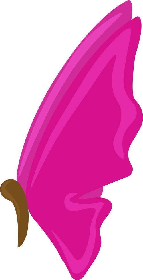 roze vlinder, illustratie, vector Aan wit achtergrond.