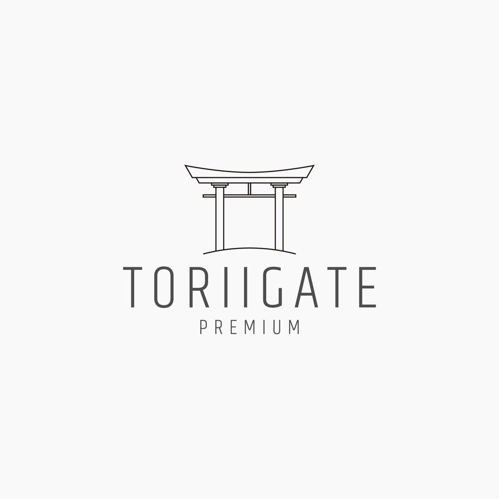 torii poort logo icoon ontwerp sjabloon vector