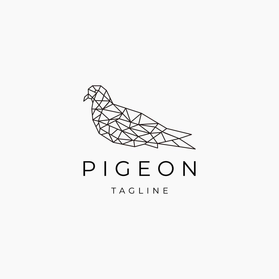 vogel meetkundig logo vector icoon ontwerp sjabloon