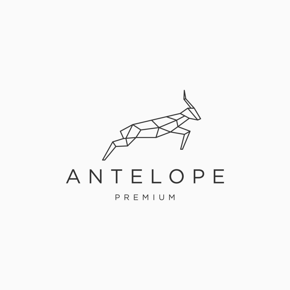 antilope logo vector icoon ontwerp sjabloon