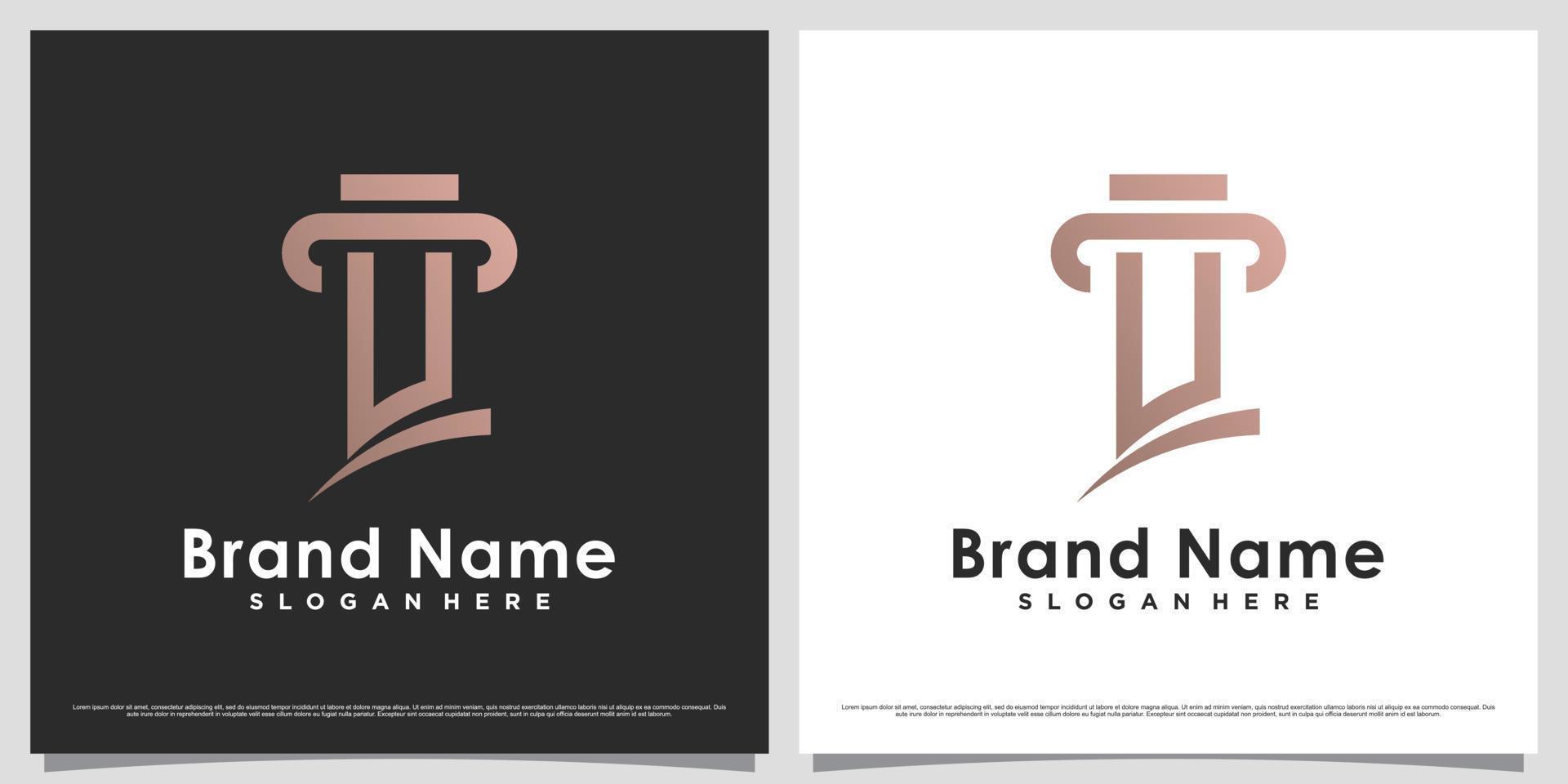 wet firma logo ontwerp sjabloon voor bedrijf icoon met brief u en creatief uniek concept vector