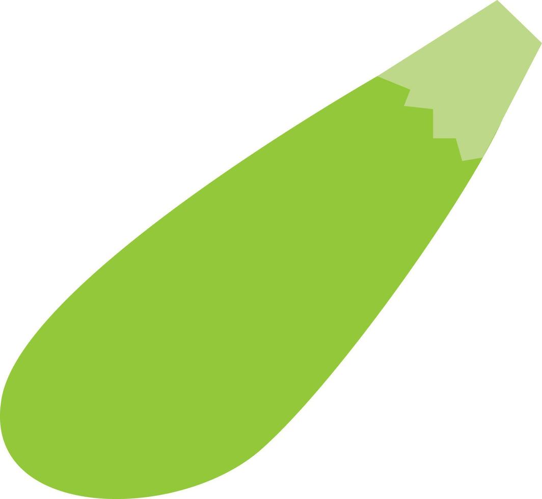 groen courgette, illustratie, vector, Aan een wit achtergrond. vector