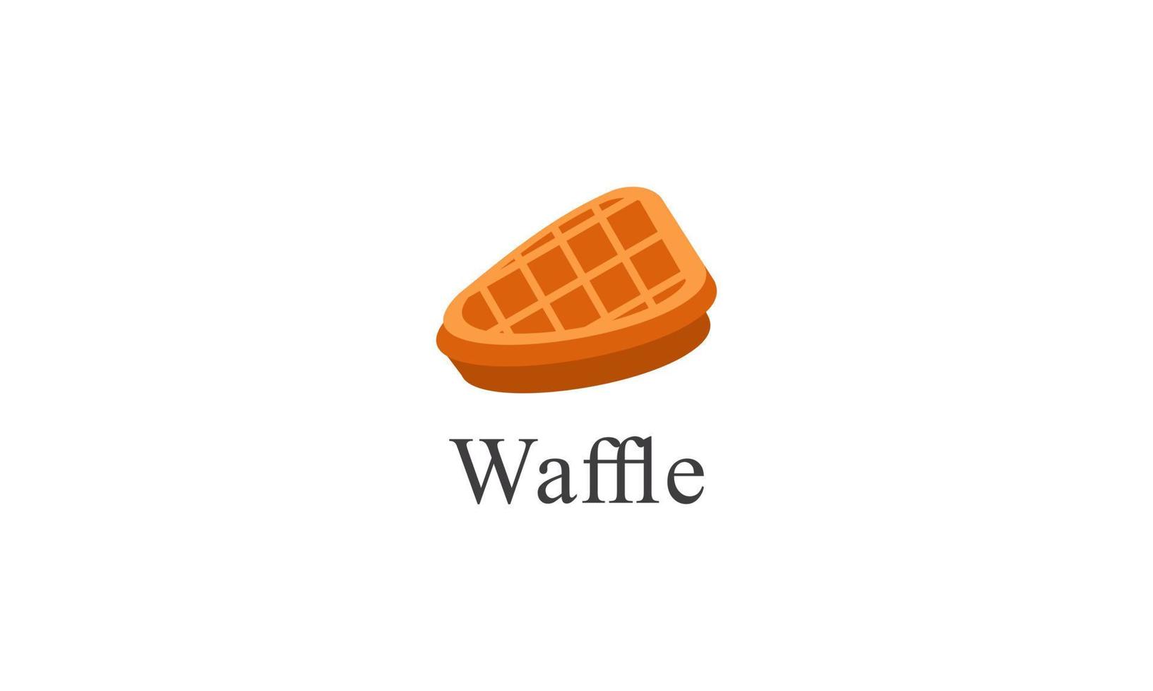 wafel toetje zoet voedsel bakkerij logo vector