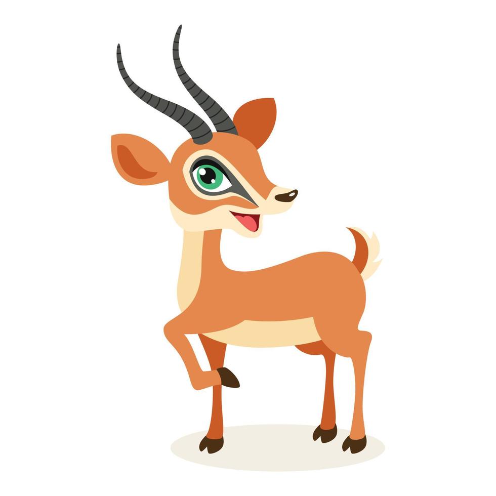 tekenfilm illustratie van een antilope vector