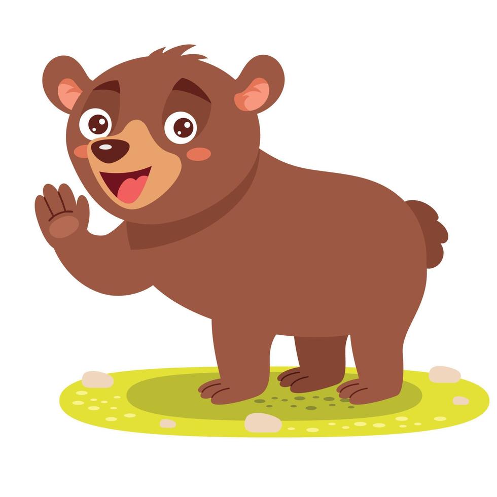 tekenfilm illustratie van een beer vector