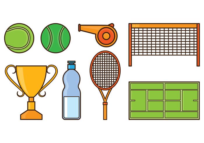 Set Tennis Icons vector