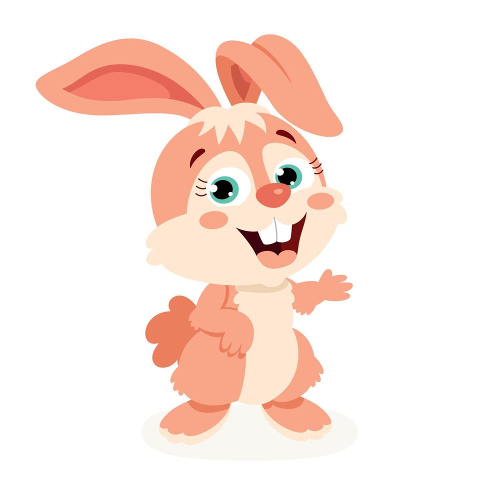 tekenfilm illustratie van schattig konijn vector
