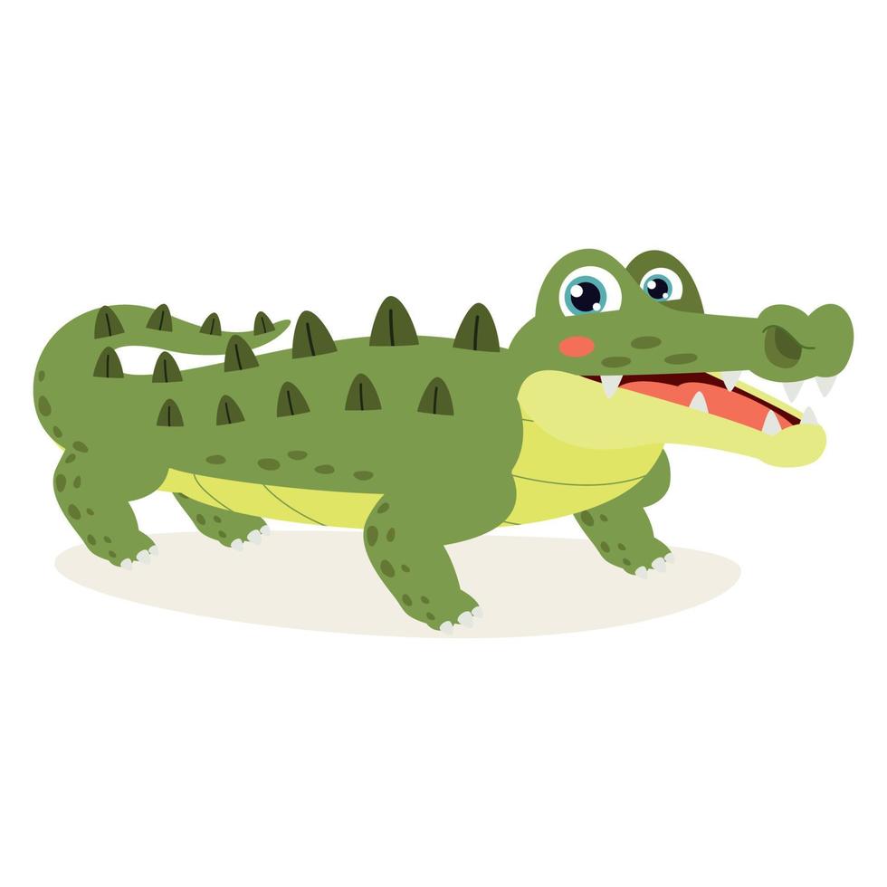 tekenfilm illustratie van een krokodil vector