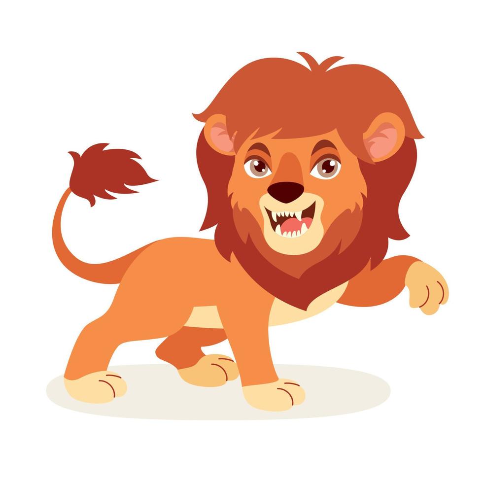 tekenfilm illustratie van een leeuw vector