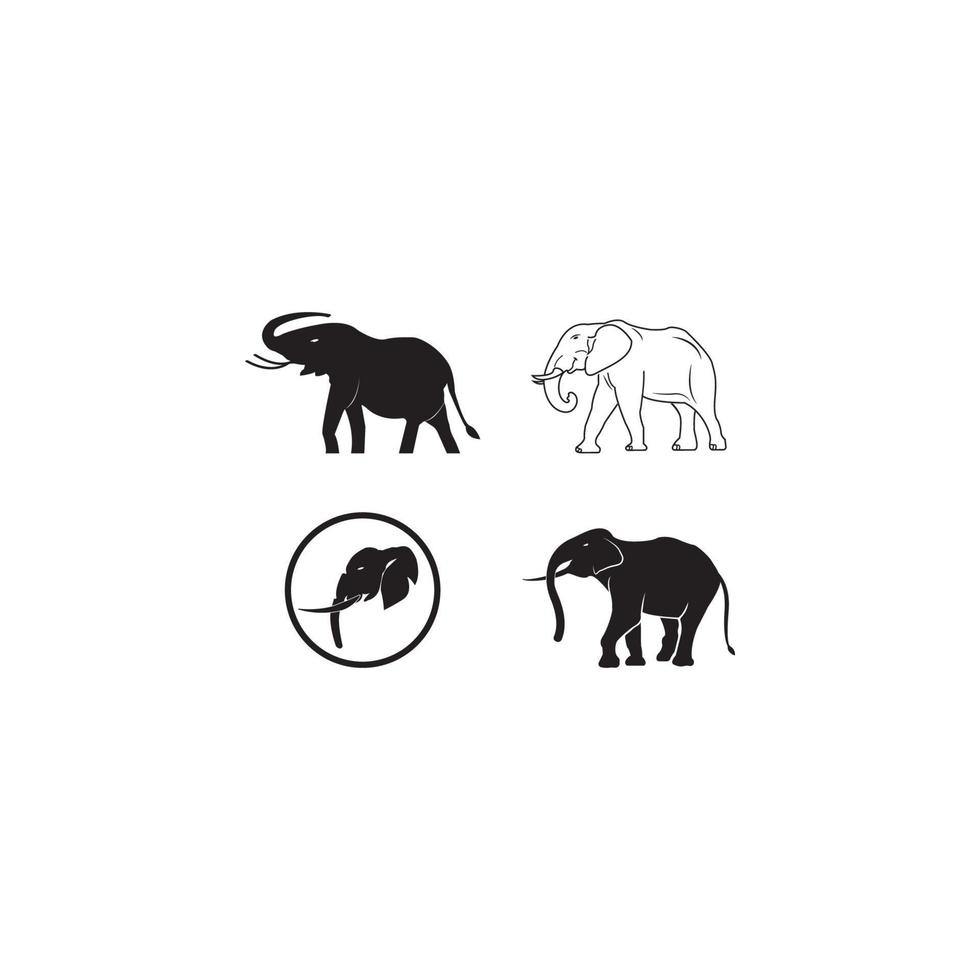 dier olifant logo sjabloon vector icoon illustratie