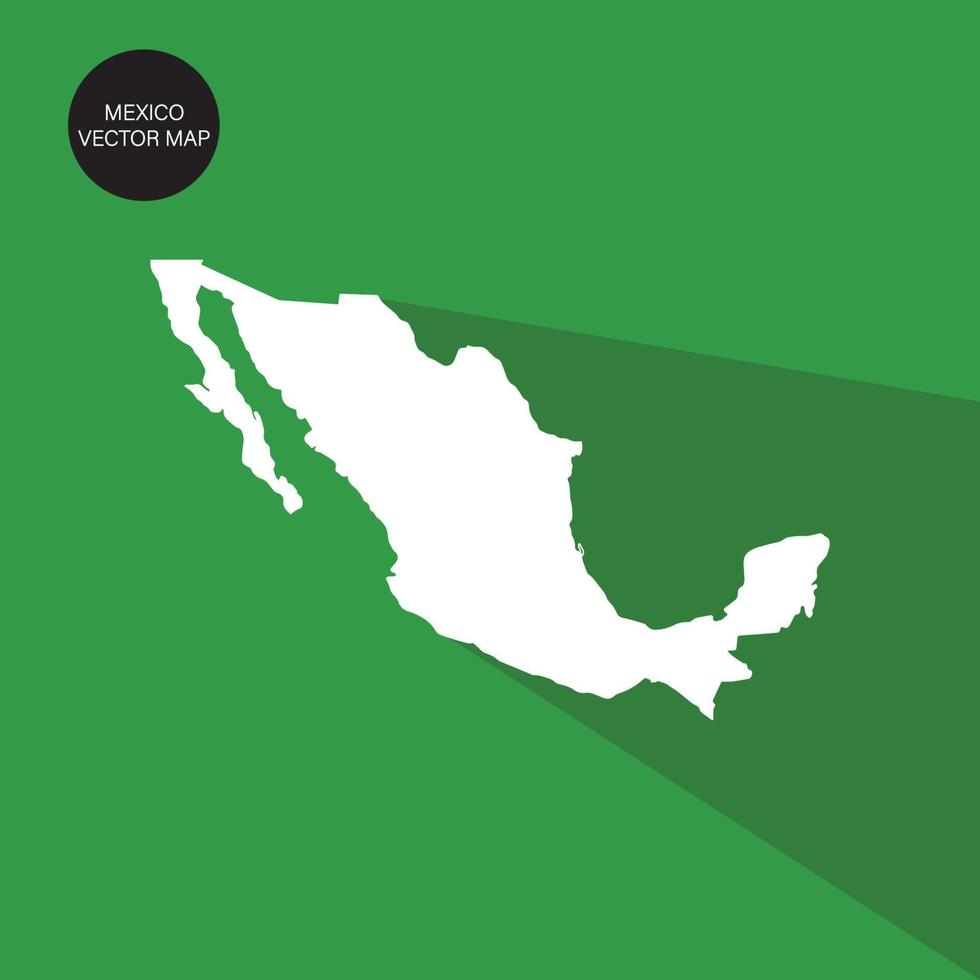 illustraties icoon wit kaart Mexico vector