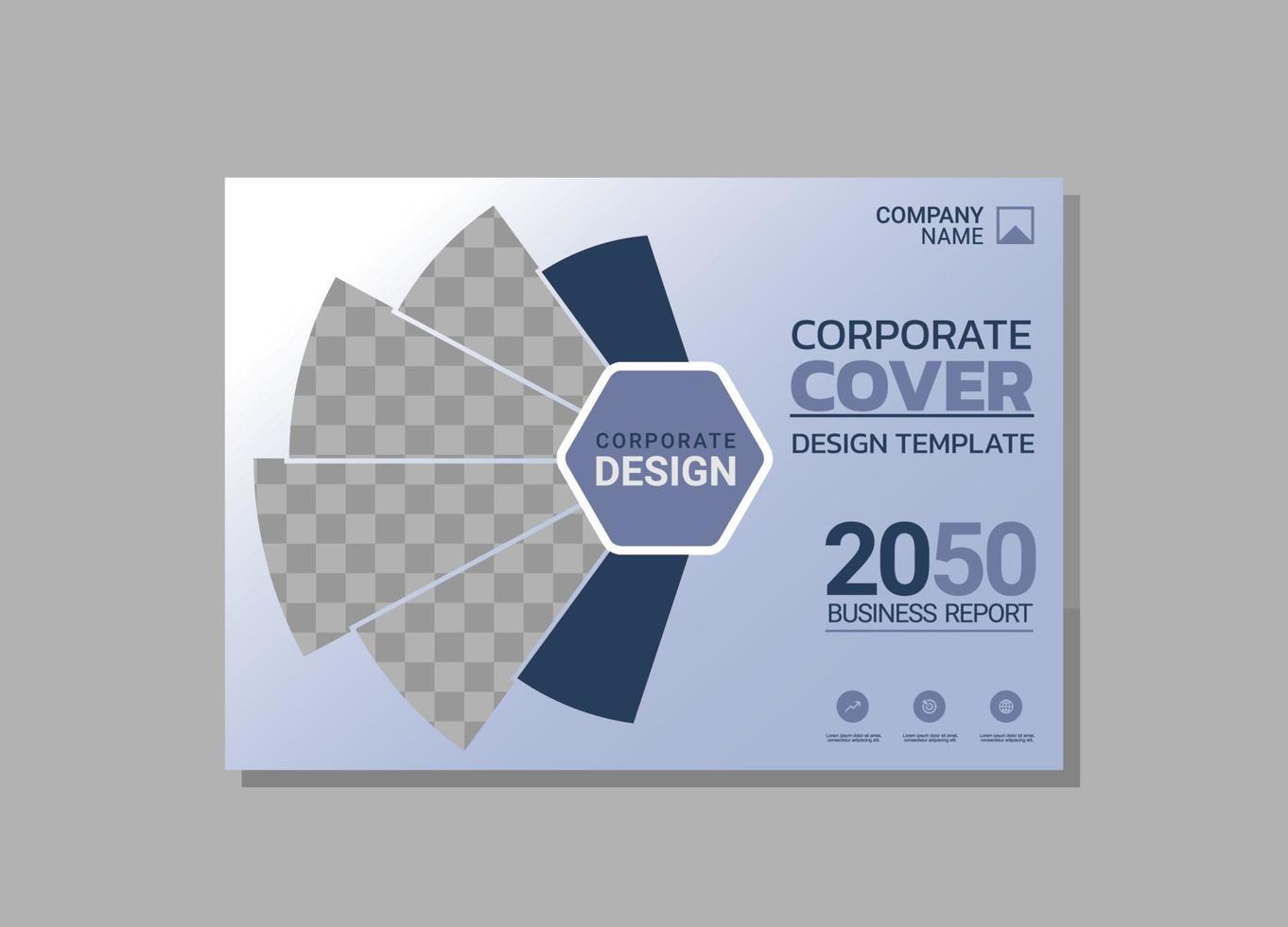 zakelijke boek Hoes horizontaal ontwerp vector