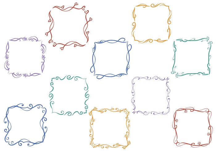 Gratis Floral Frames Vectors