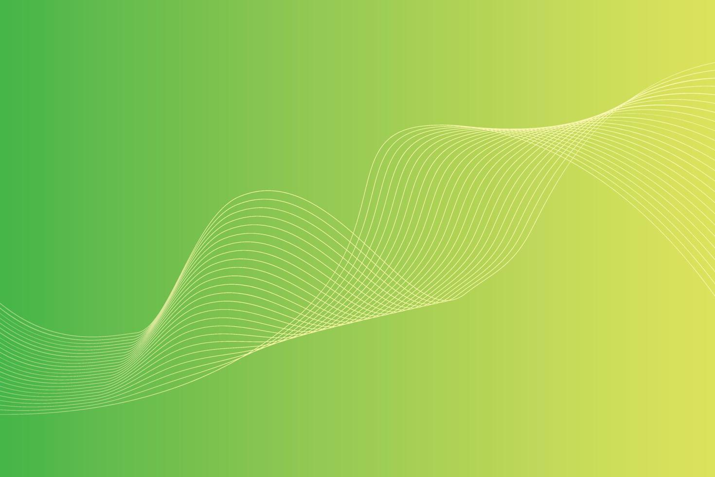 abstract achtergrond met kleurrijk golvend lijnen. abstract groen geel helling achtergrond ontwerp vector