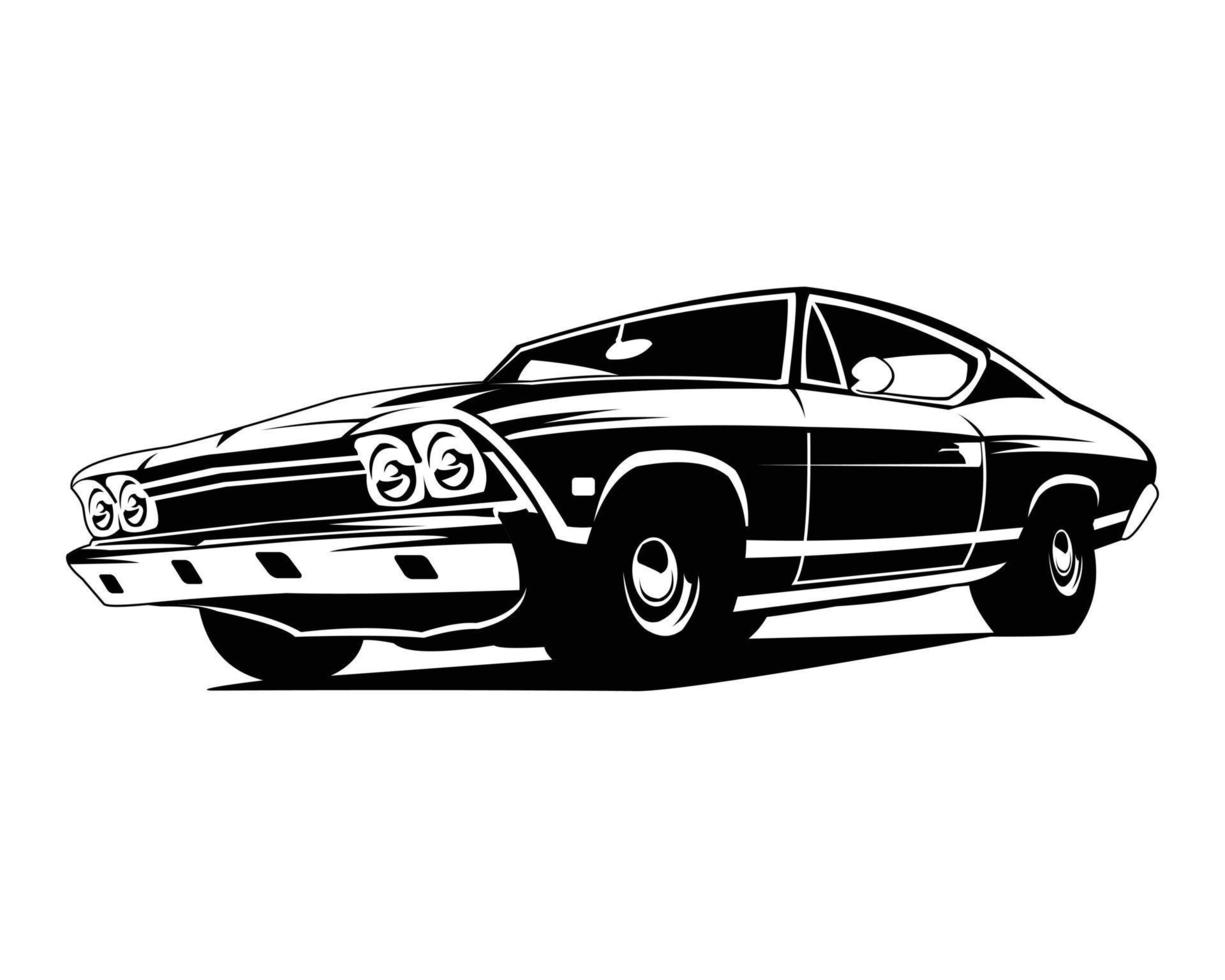 geïsoleerde Amerikaanse muscle car illustratie vector