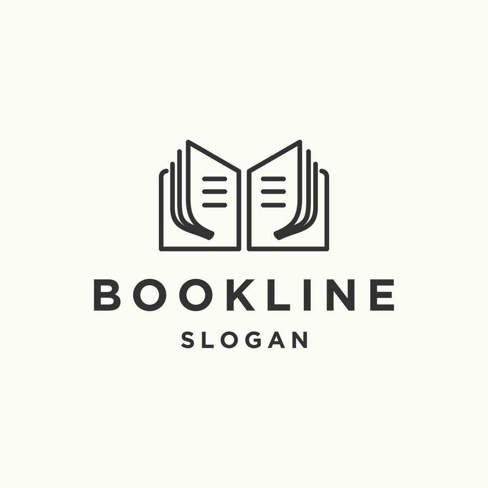 boek logo pictogram ontwerpsjabloon vector
