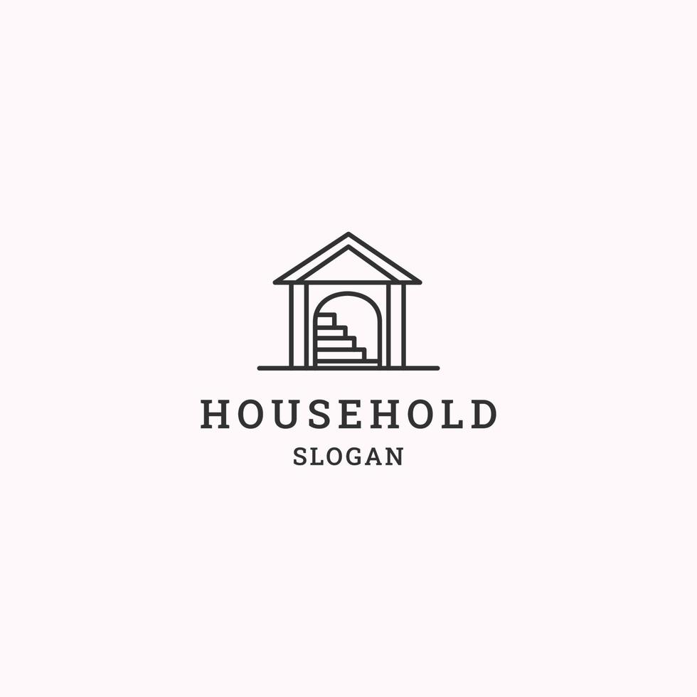 huis houden logo icoon ontwerp sjabloon vector