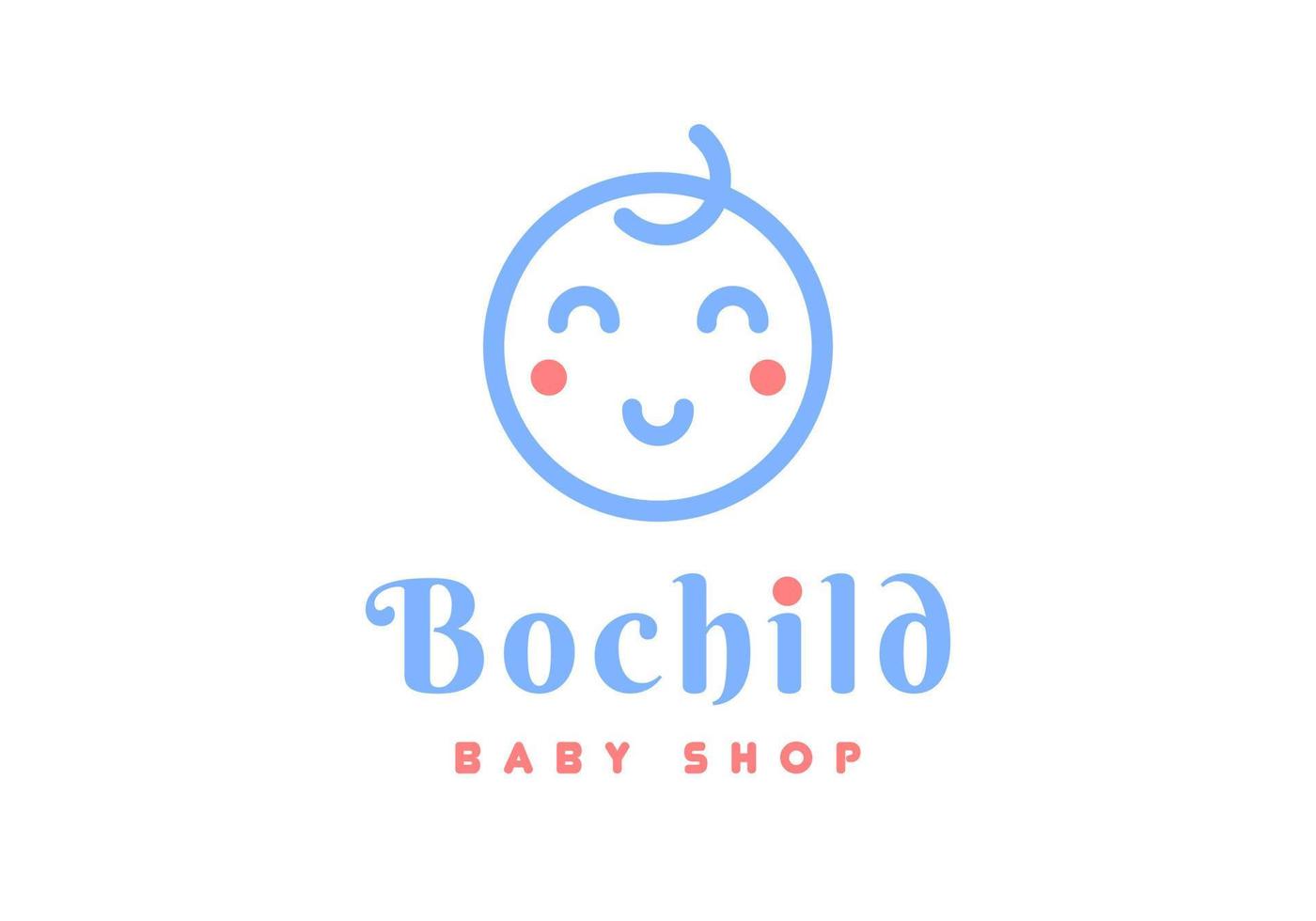 baby logo, geschikt voor kind op te slaan. vector