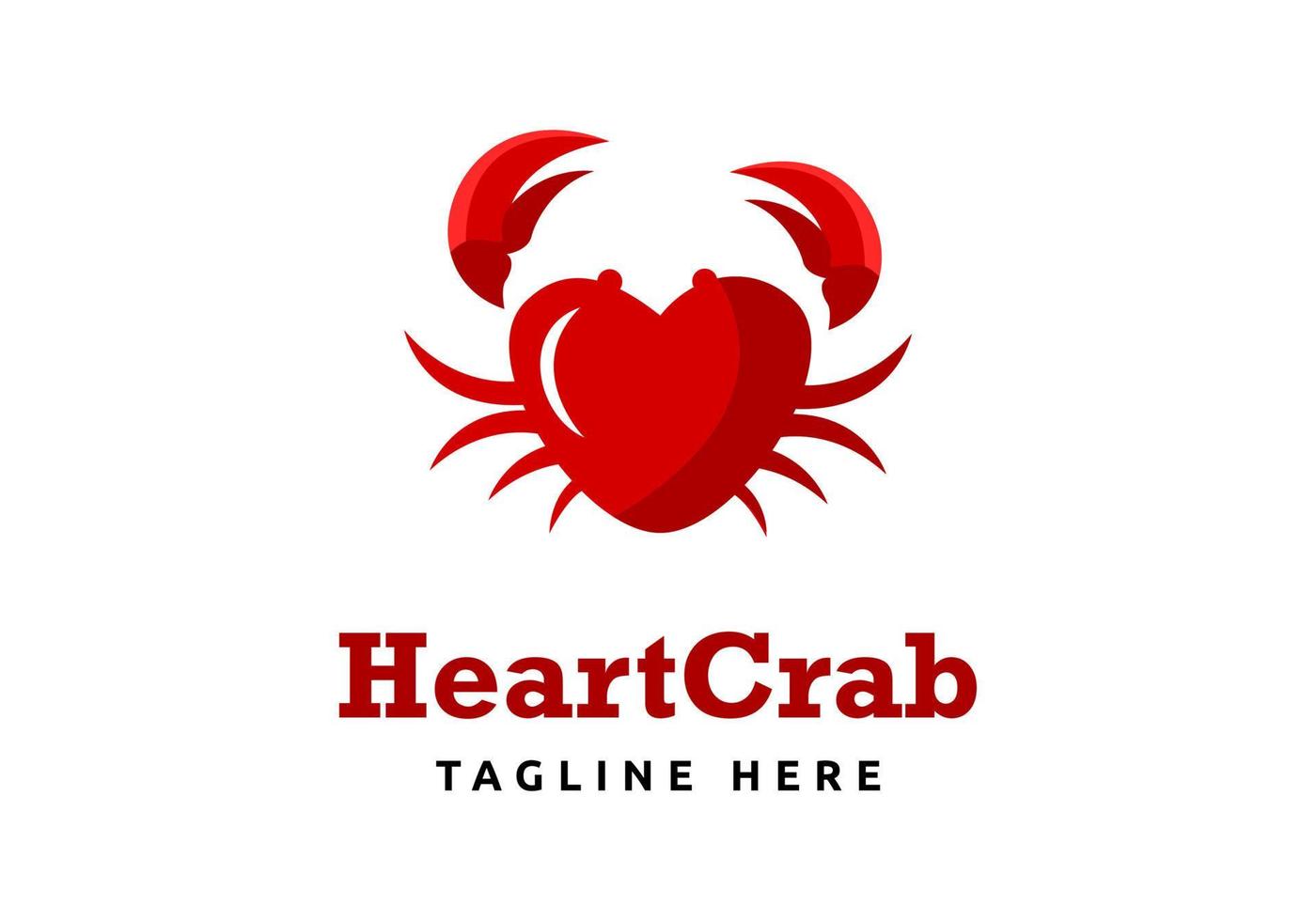 krab logo, perfect voor cafés en restaurants. vector