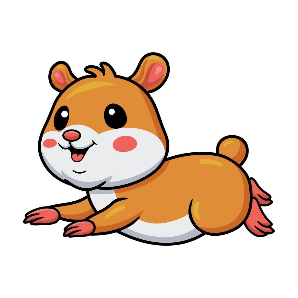 schattig weinig hamster tekenfilm karakter vector