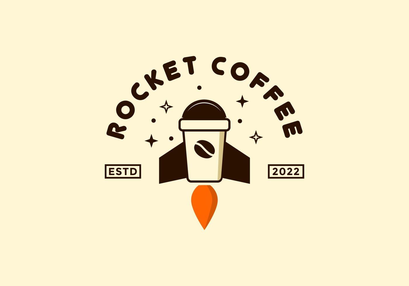 de koffie raket logo is perfect voor cafés, koffie winkels, en meer. vector