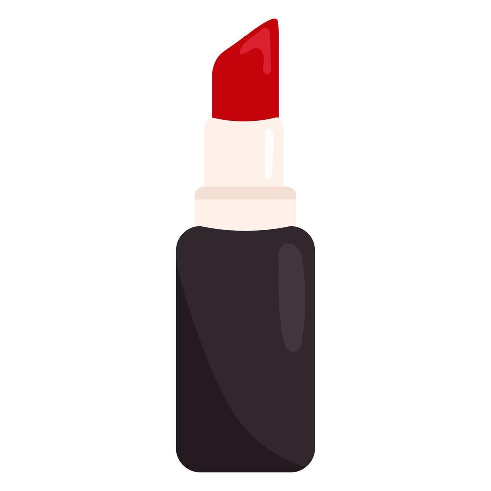 Open rood lippenstift. illustratie geïsoleerd Aan wit achtergrond. vector