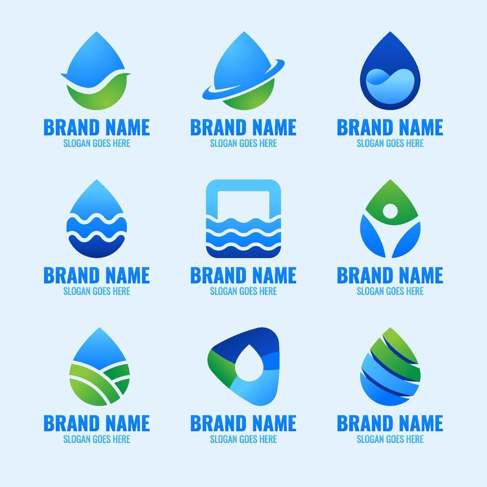 water logo reeks verzameling vector