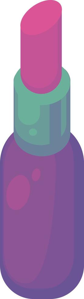 Purper lippenstift, illustratie, vector Aan wit achtergrond.