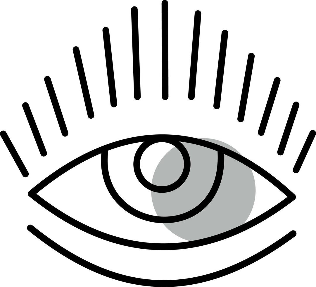 mysticus oog, illustratie, vector Aan een wit achtergrond.