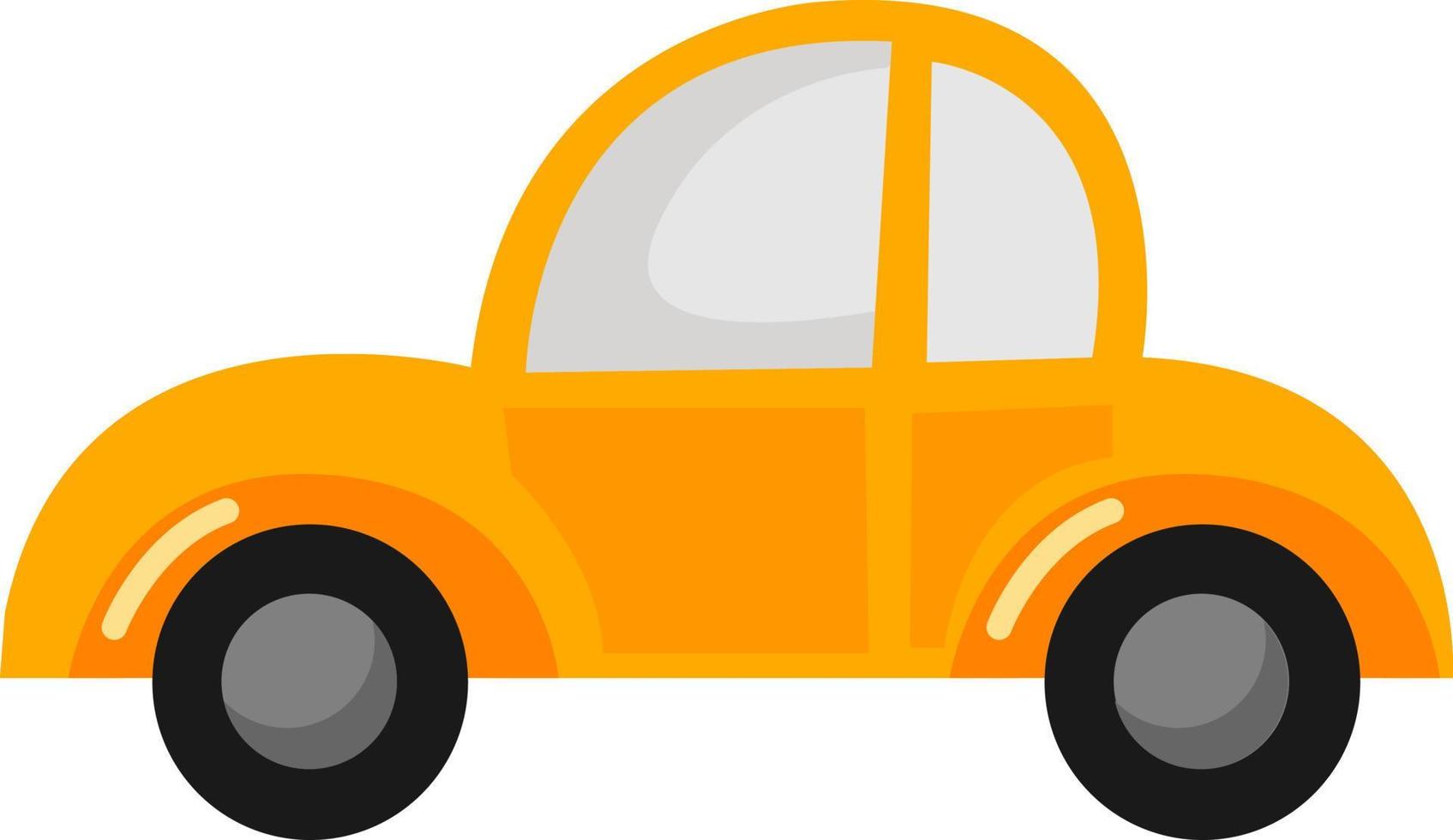 geel auto, illustratie, vector Aan wit achtergrond.