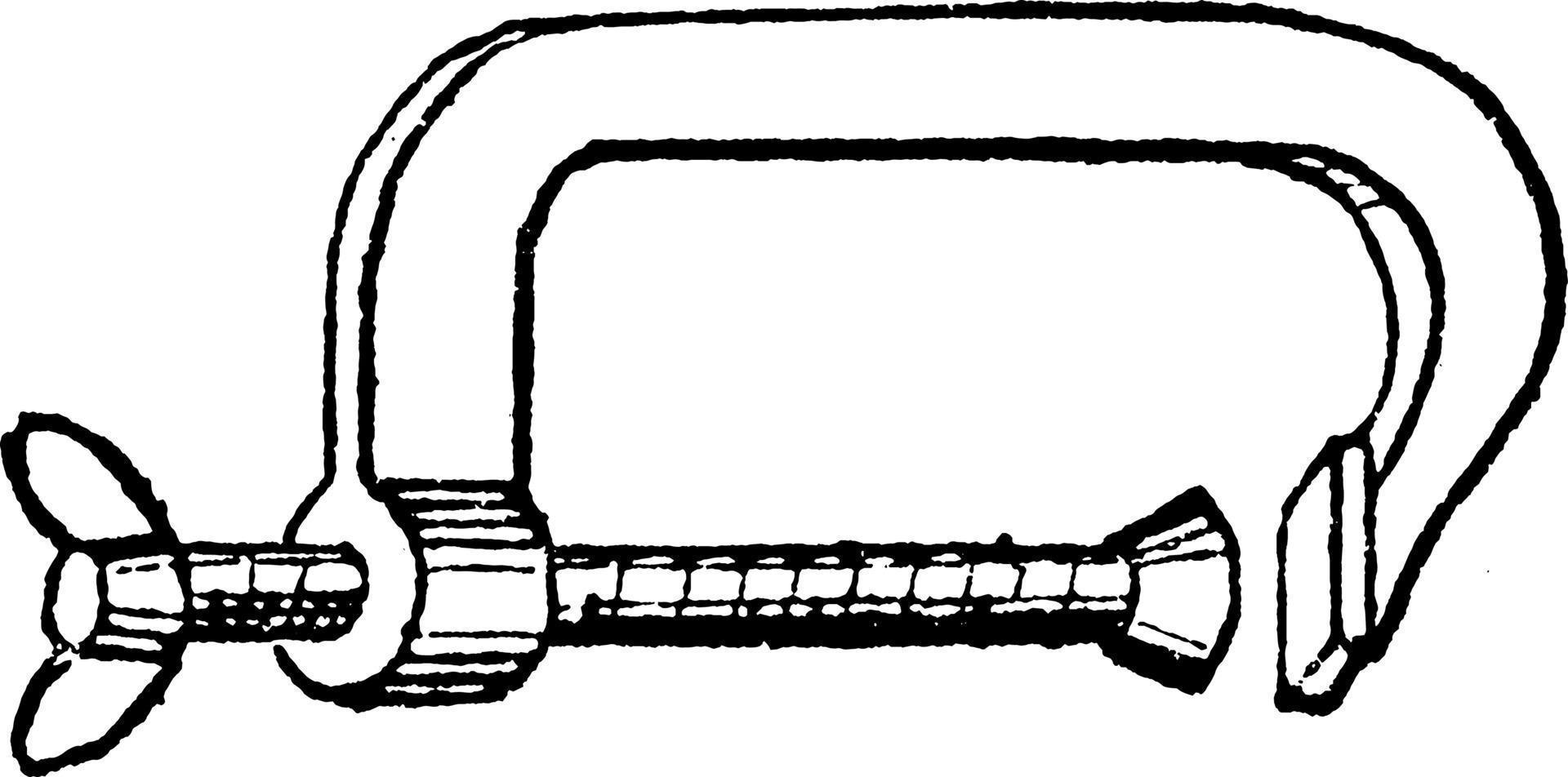 klem schroef, wijnoogst illustratie vector