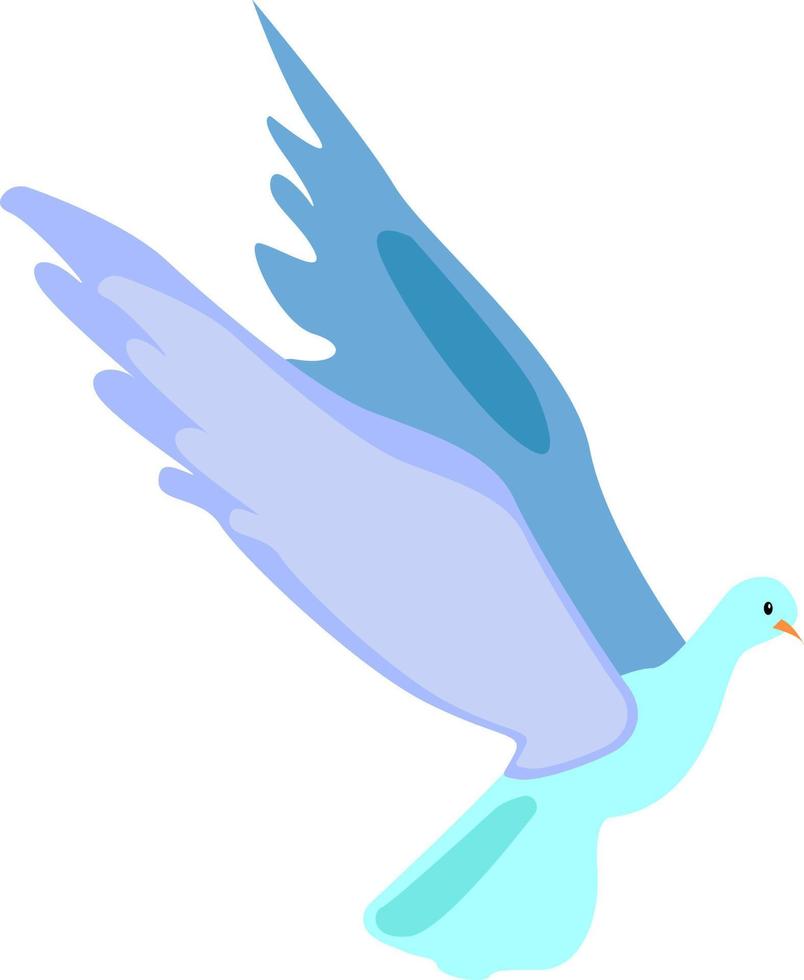 vogel vliegen, illustratie, vector Aan wit achtergrond.