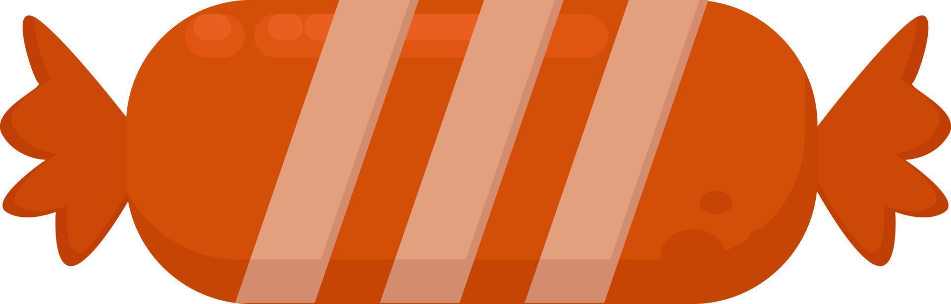 oranje snoep, illustratie, vector Aan wit achtergrond.