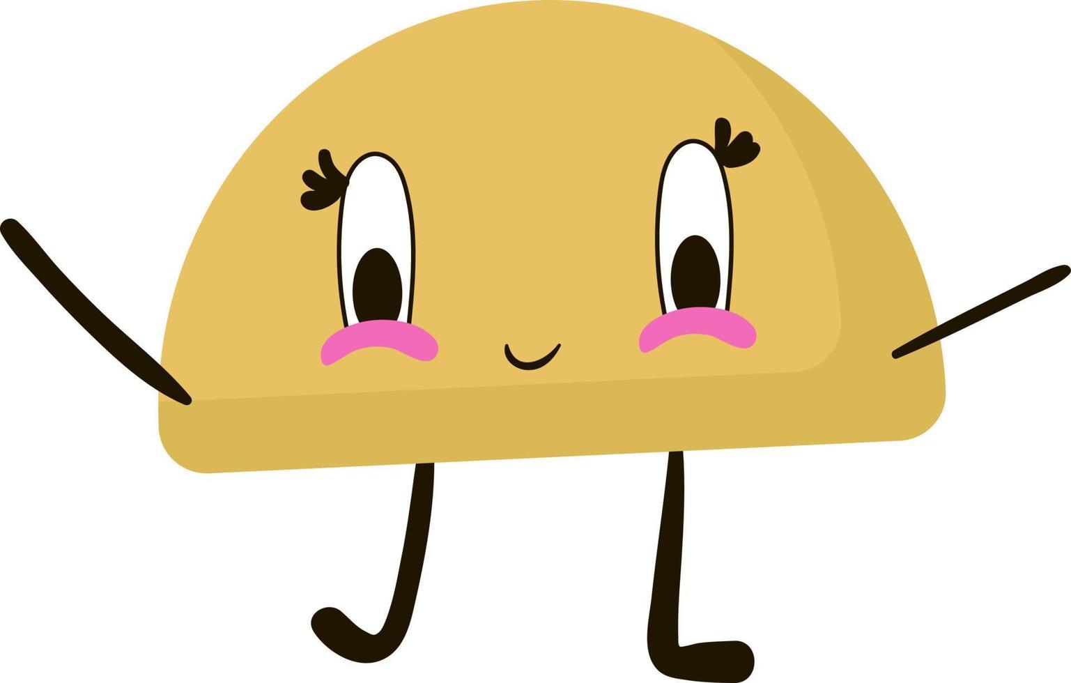 schattig taco, illustratie, vector Aan wit achtergrond.