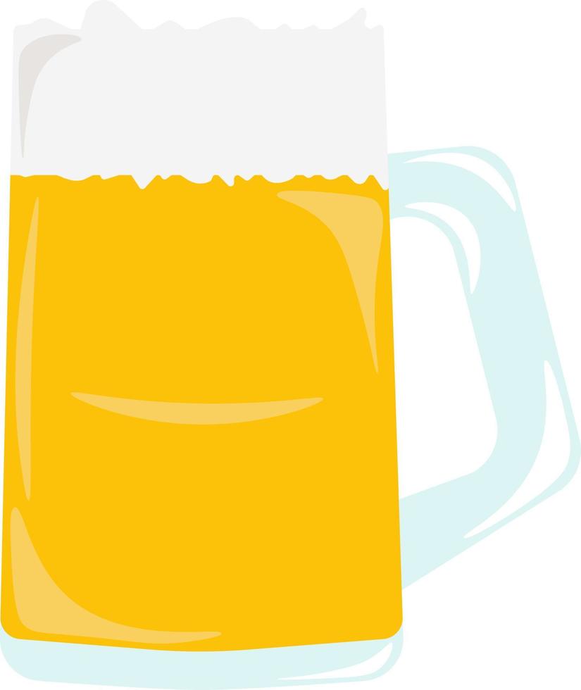 bier, illustratie, vector Aan wit achtergrond.