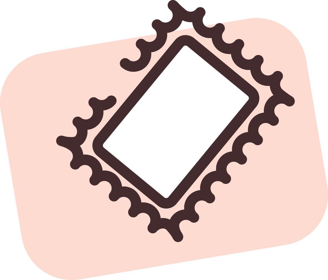 Verzending stempel, illustratie, vector, Aan een wit achtergrond. vector