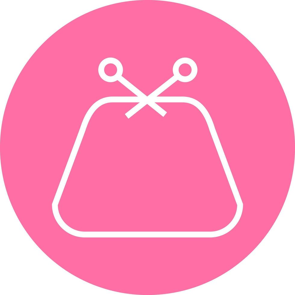 klein roze tas, illustratie, vector Aan een wit achtergrond.