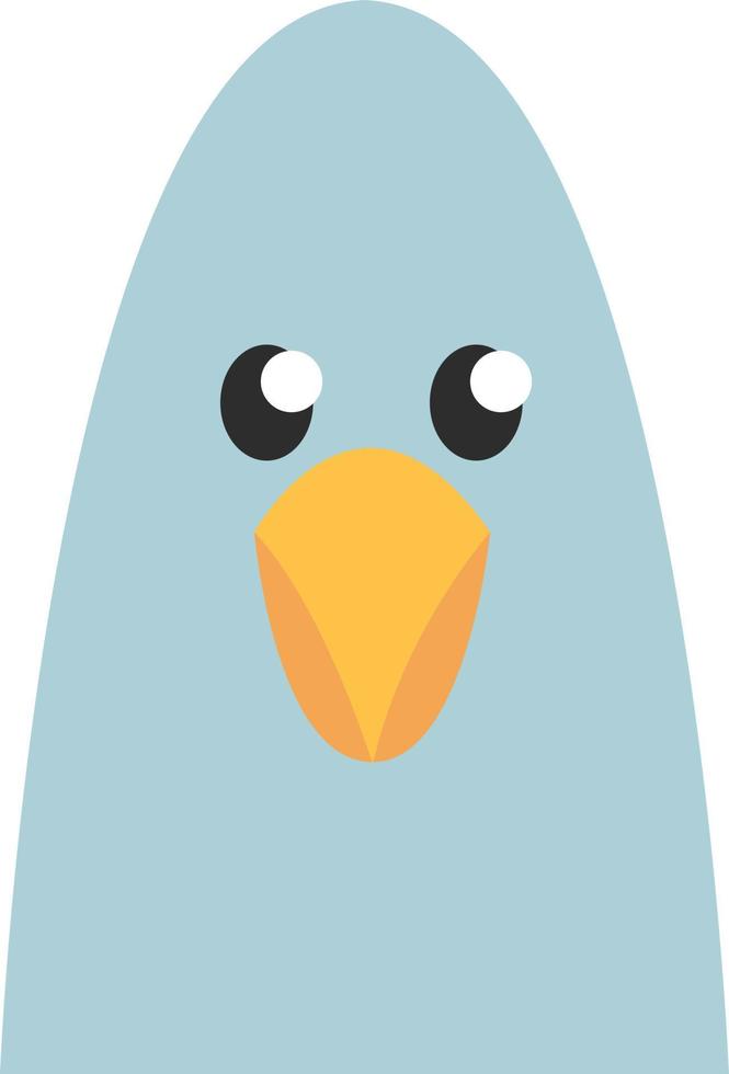 blauw vogel hoofd, illustratie, vector Aan een wit achtergrond.