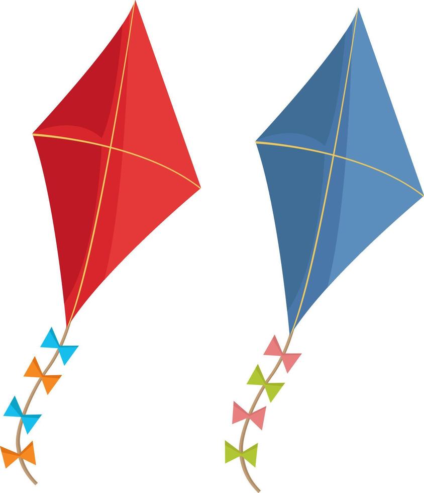 twee vliegers, illustratie, vector Aan wit achtergrond