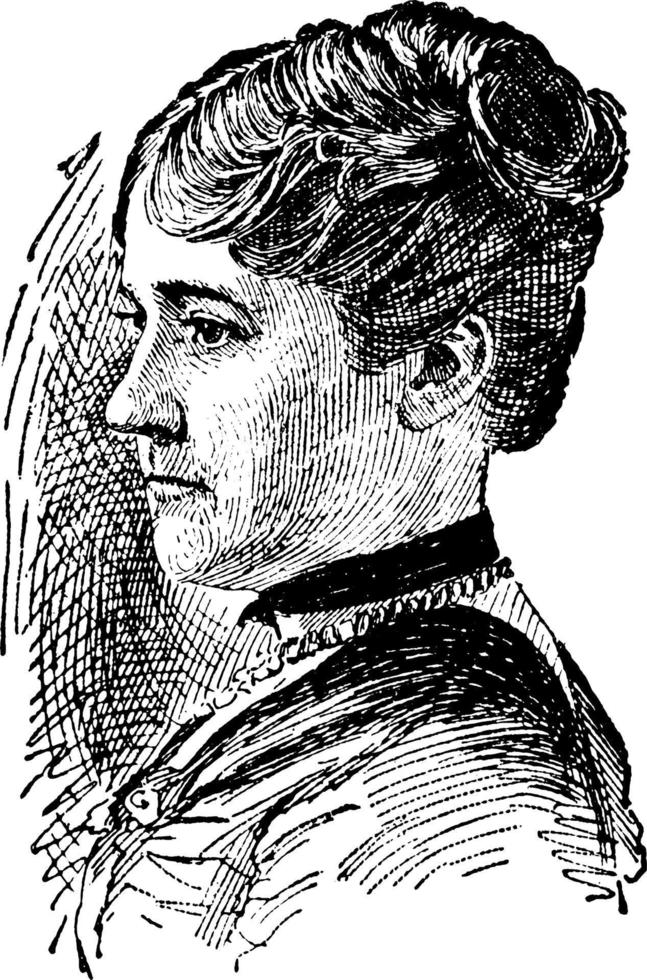 Maria a. mcelroy, wijnoogst illustratie vector