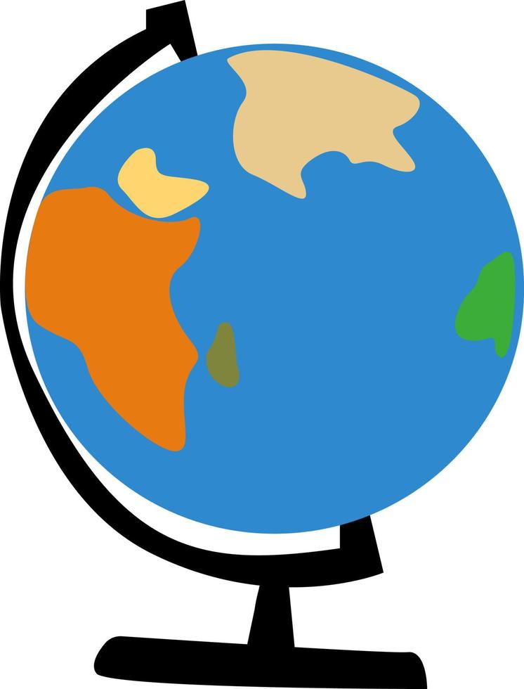 wereld wereldbol, illustratie, vector Aan wit achtergrond.