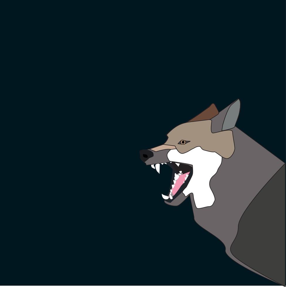 wolf, illustratie, vector Aan wit achtergrond.