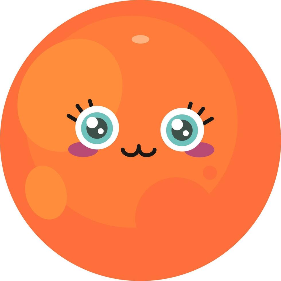 schattig oranje ,illustratie,vector Aan wit achtergrond vector