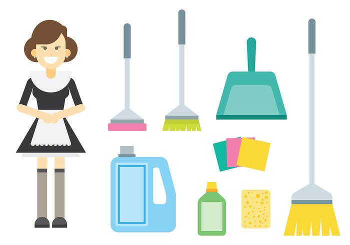 Gratis Franse Maid Icons Vector