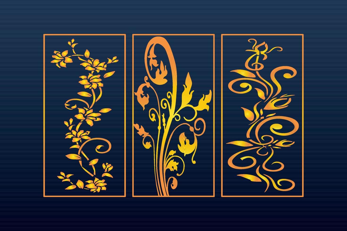 Islamitisch decoratief laser besnoeiing panelen sjabloon met abstract meetkundig structuur en bloemen laser vector